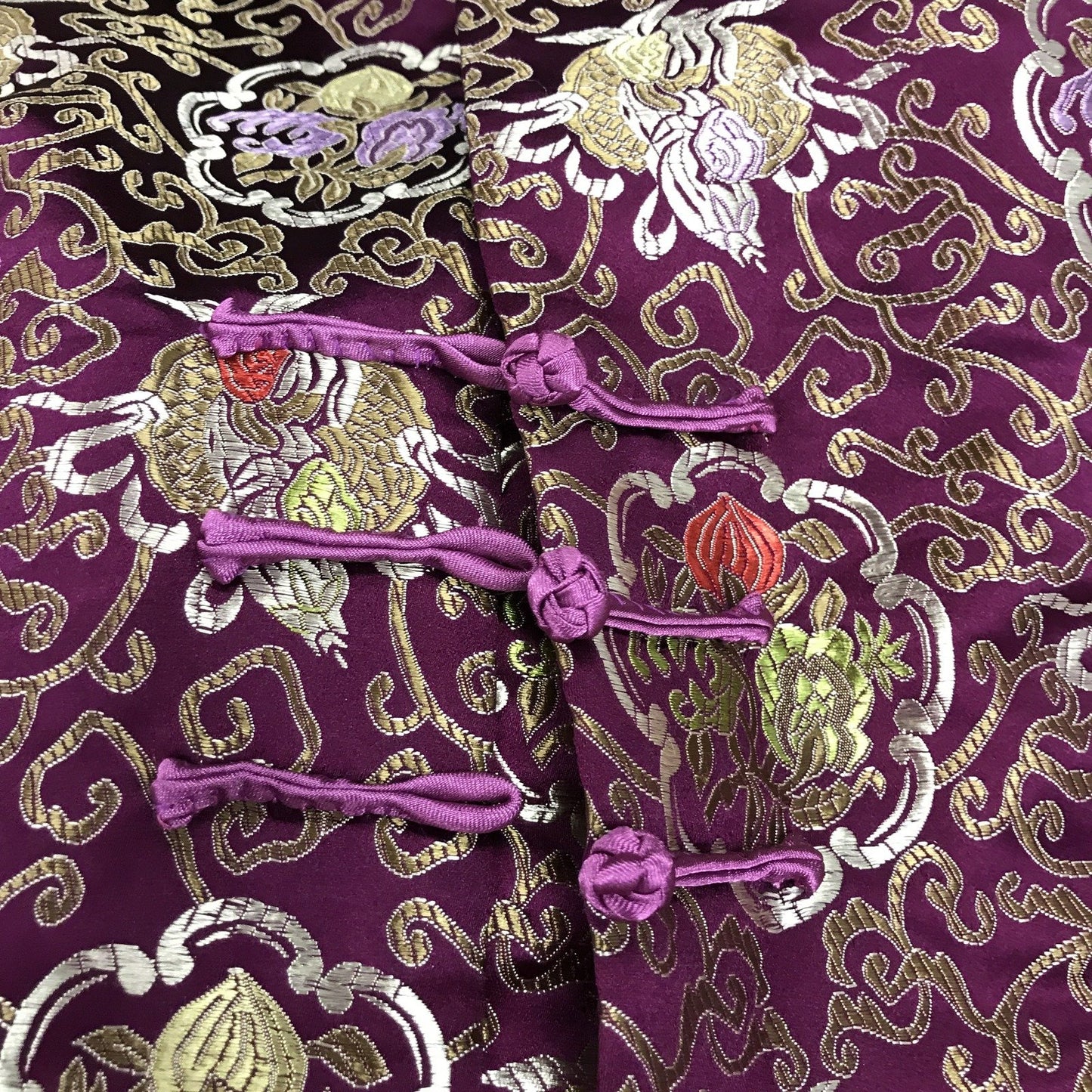 Forever Dey Brocade Floral Jacket Purple Gold Ladies Size XXXL /AUS 10-12