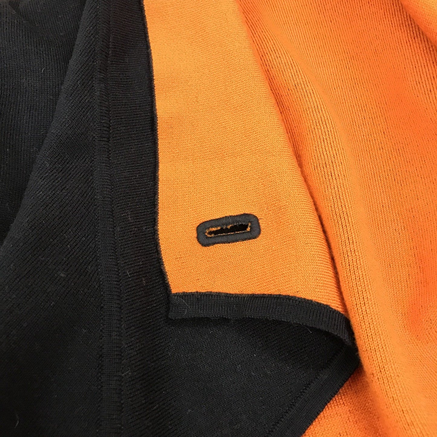 Jigsaw Wool Blend Black and Orange Long Cardigan Ladies Size L