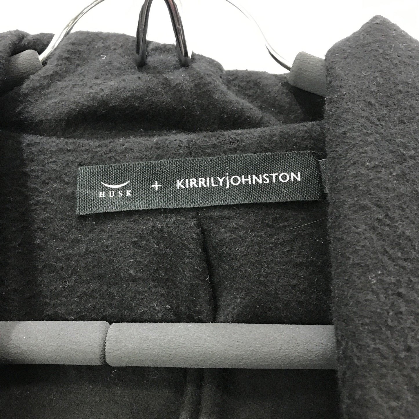 Husk + Kirrilyjohnston Wool Blend Hooded Coat Black Ladies Size 4