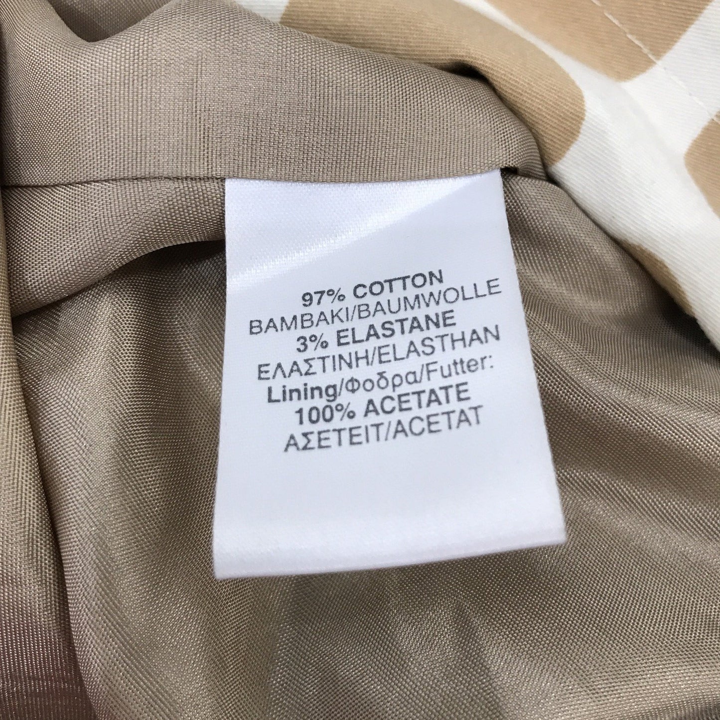 Collection Womens Trench Coat Belted Cotton Patterned Jacket Sz 10