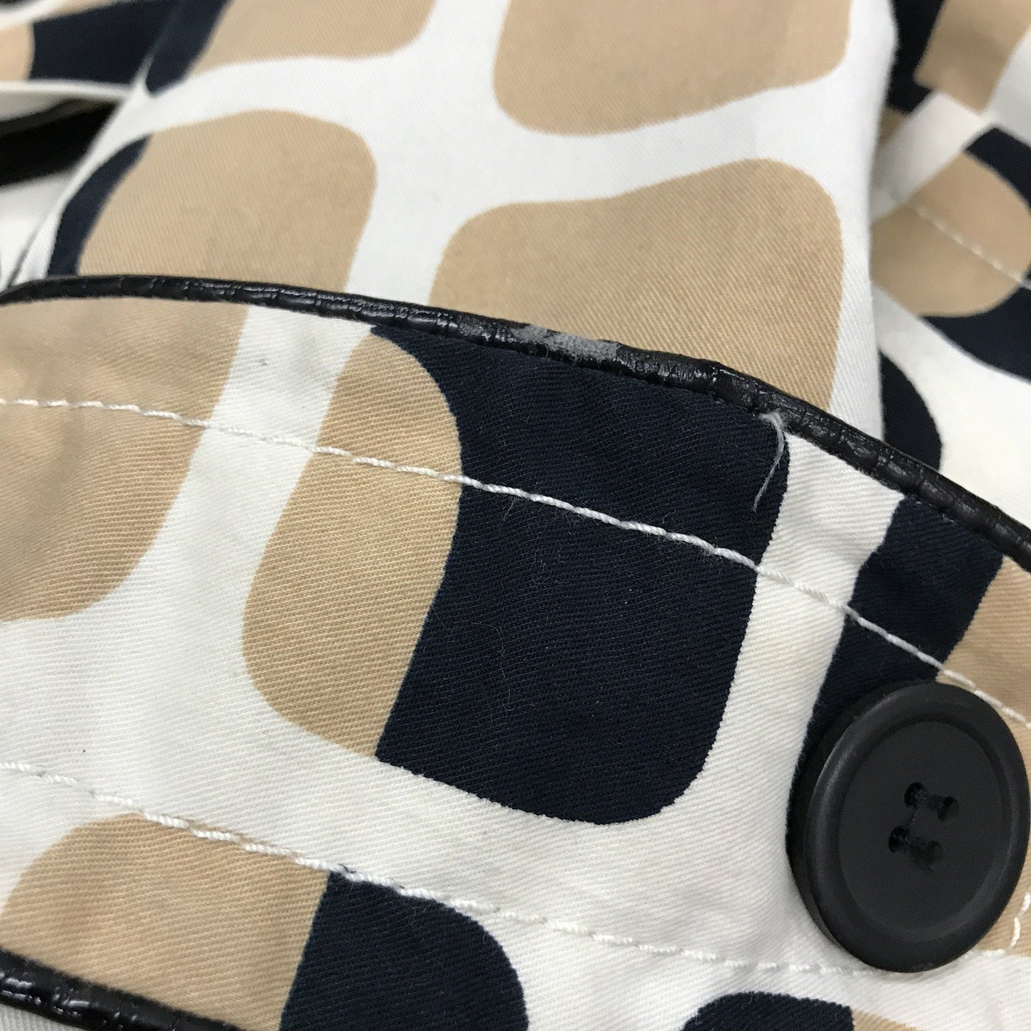 Collection Womens Trench Coat Belted Cotton Patterned Jacket Sz 10