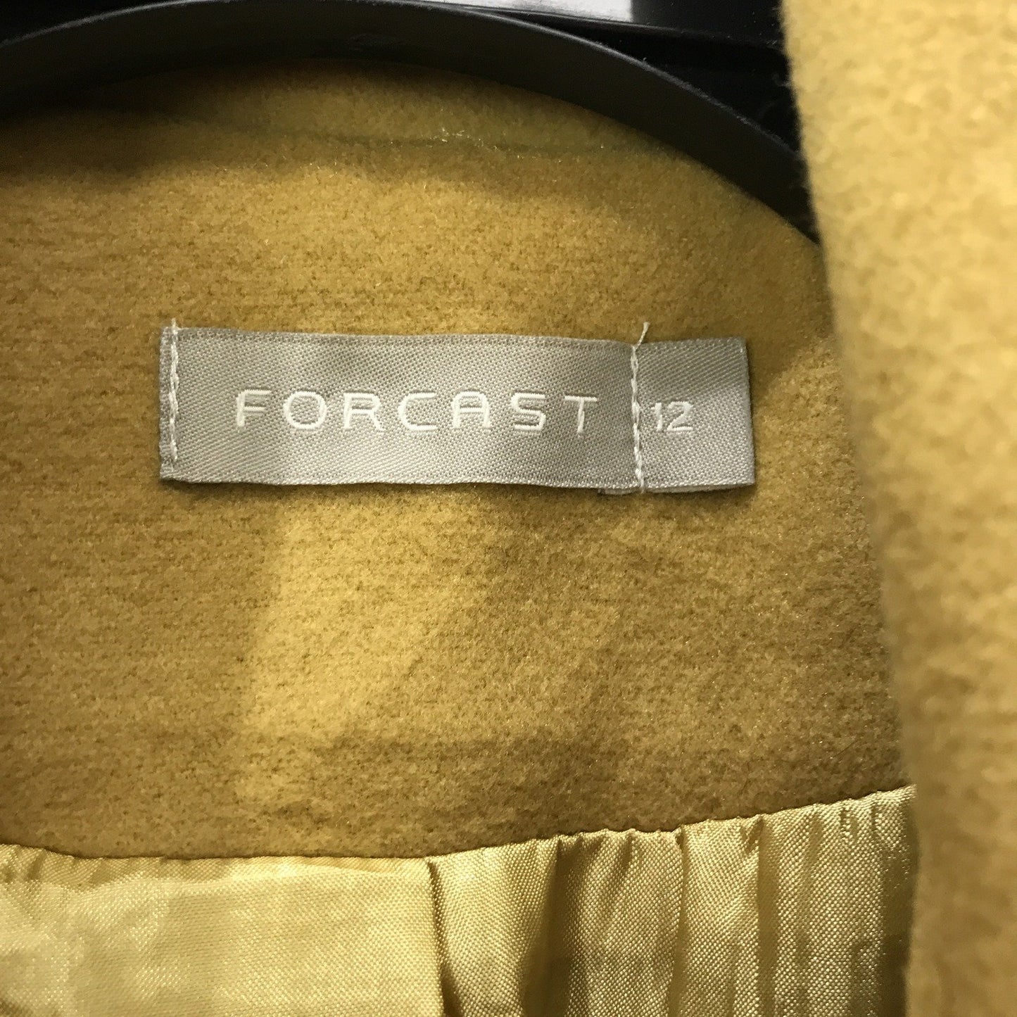 Forecast Thick Winter Warm Trench Coat Tan Polyester Ladies Size 12