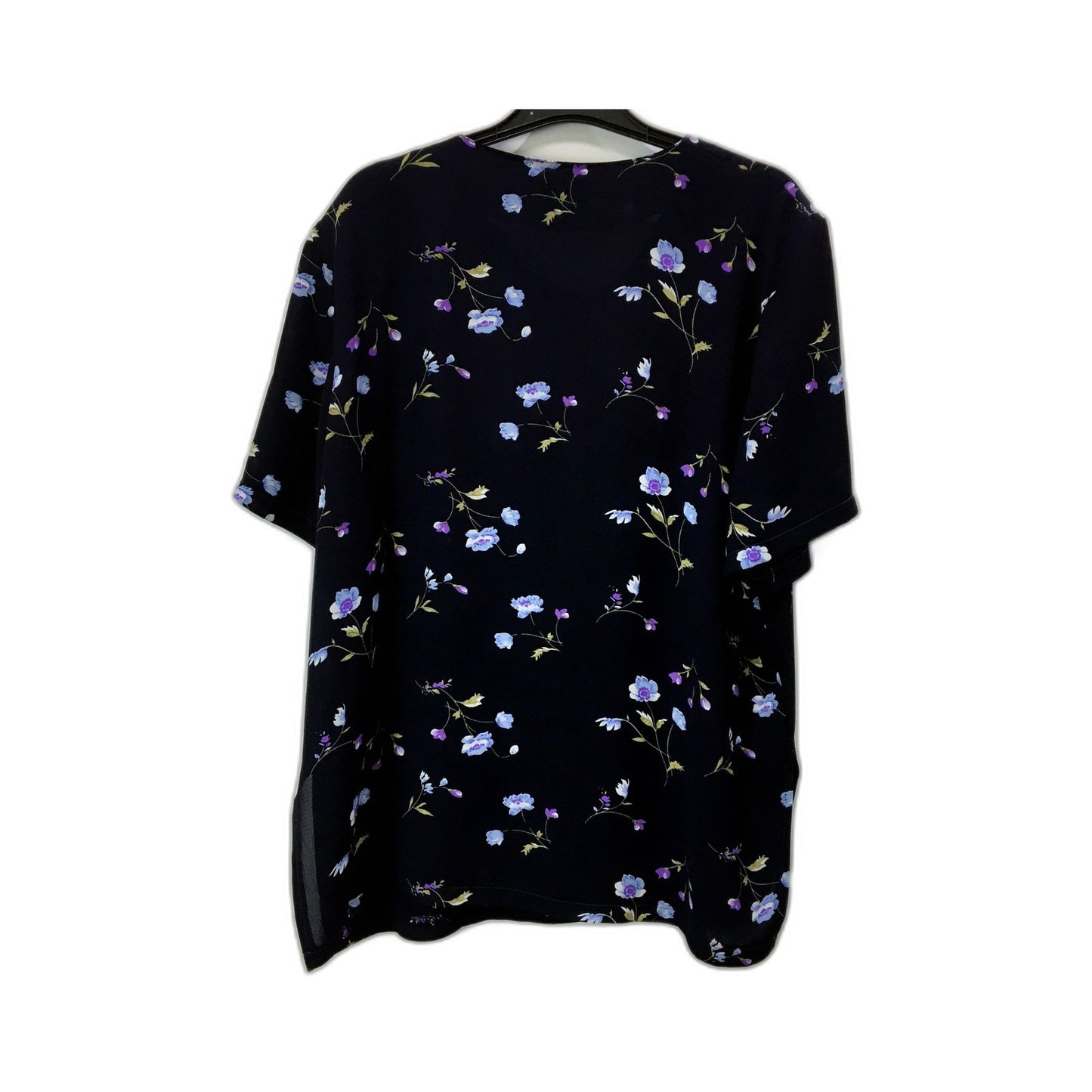 Aussie Girl Womens Floral Print Button-Down Blouse Multi Color with and Size M