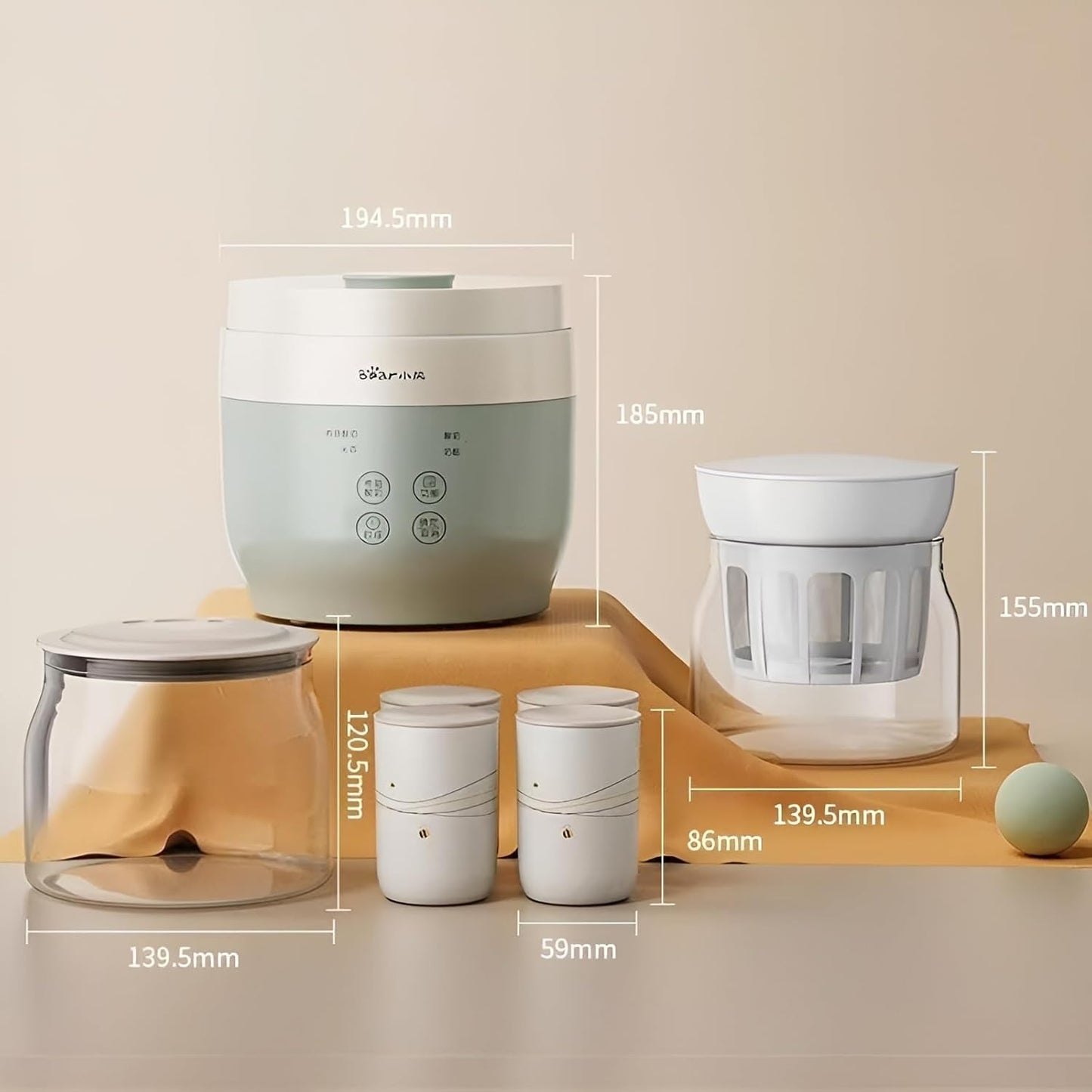 CEOOL Electric Speciality Appliances Greek Yogurt Maker with Strainer, DEMO