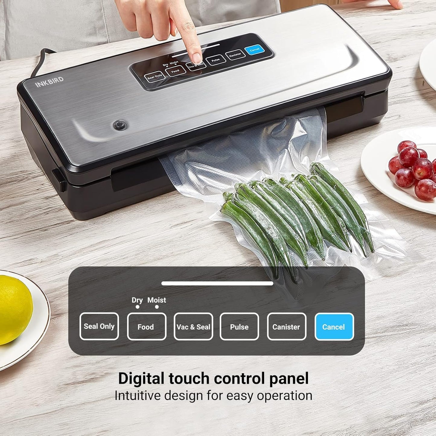 Inkbird Vacuum Sealer Machine Food Storage with Seal Bags and Starter Kit NEW