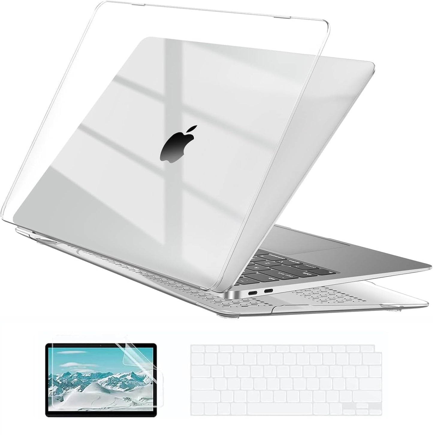 EooCoo Crystal Clear Hard Case Shell for MacBook Air 13 inch Laptop NEW
