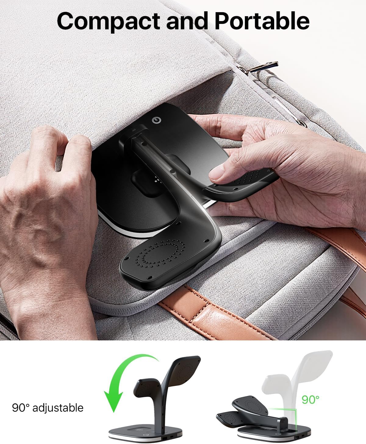 EXW 3-in-1 Induction Chargers Fast Magnetic Wireless Charging Station for NEW