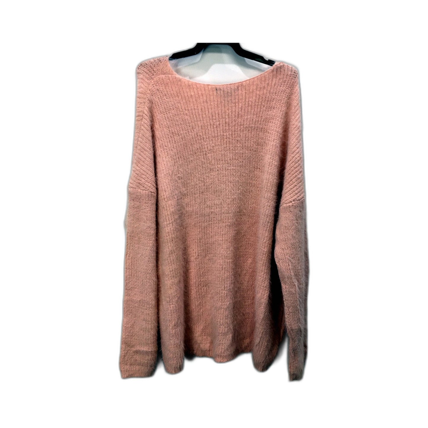 Atmosphere Womens Oversized Fuzzy Pullover Sweater Cozy Knit Pink Size 18