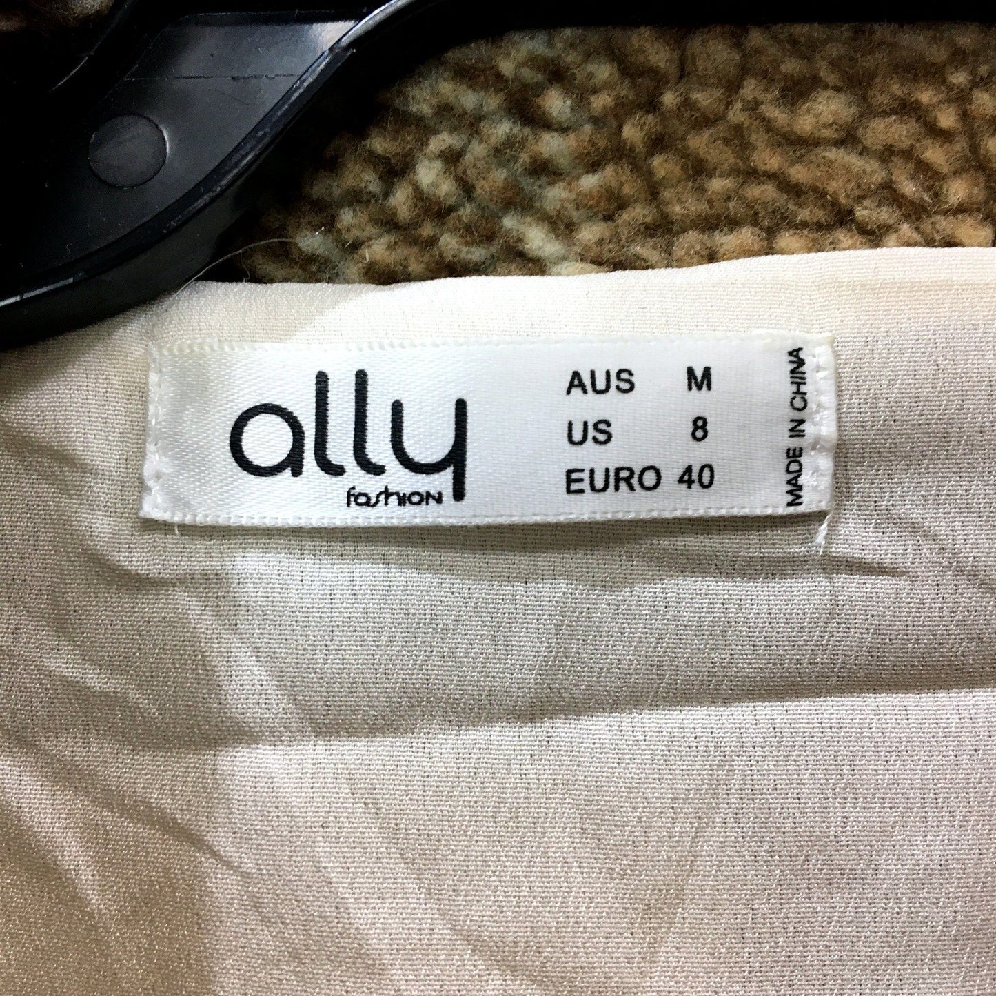 Ally Fashion Womens Zip-Up Teddy Fleece Jacket Multi Color Size M