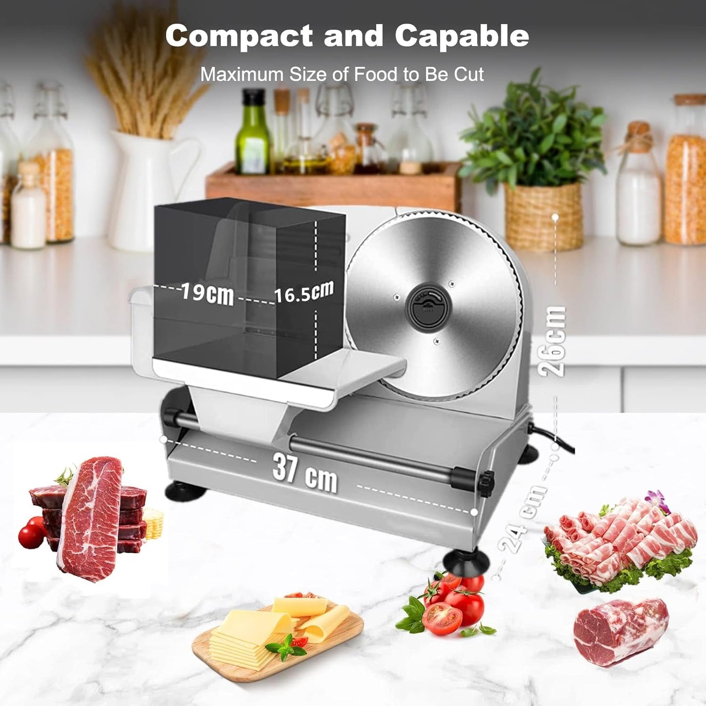 Adando Electric Small Kitchen Appliances Meat Slicer Machine Deli Food DEMO