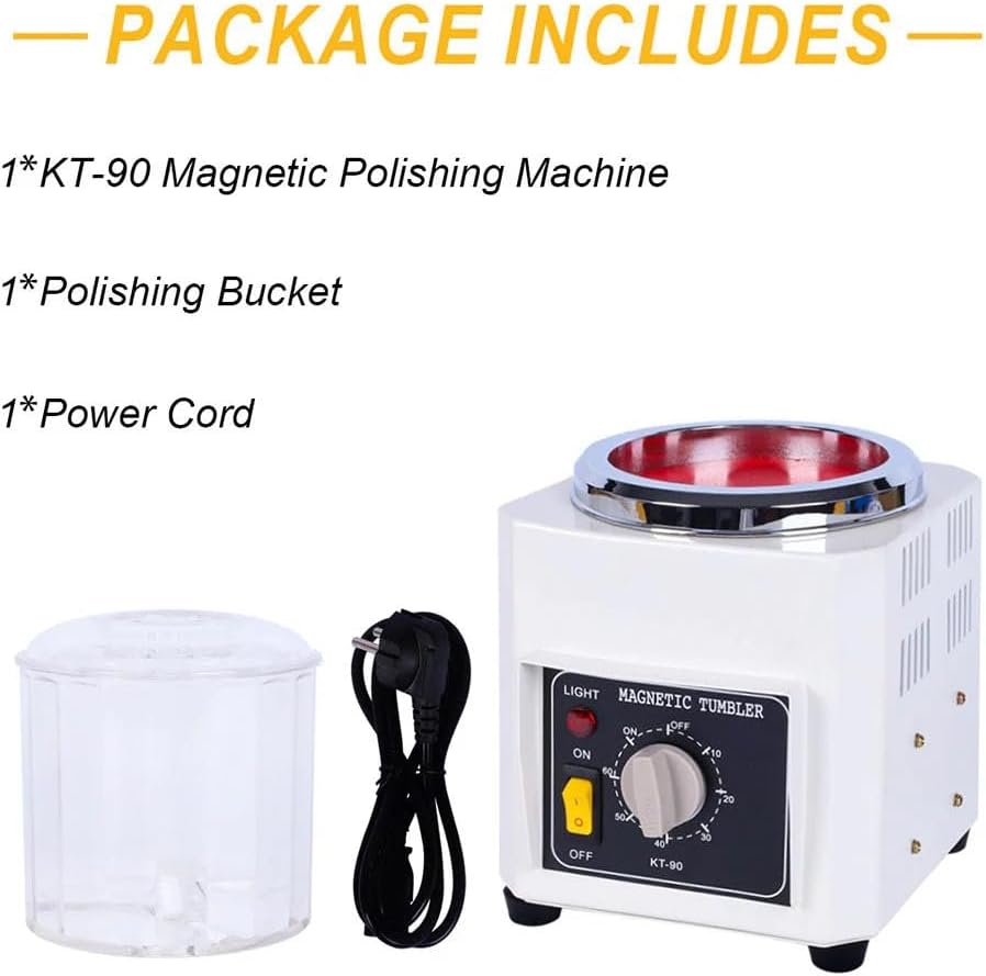 Magnetic Tumbler Polisher Jewelry Polishing Machine for Polishers Plastic NEW