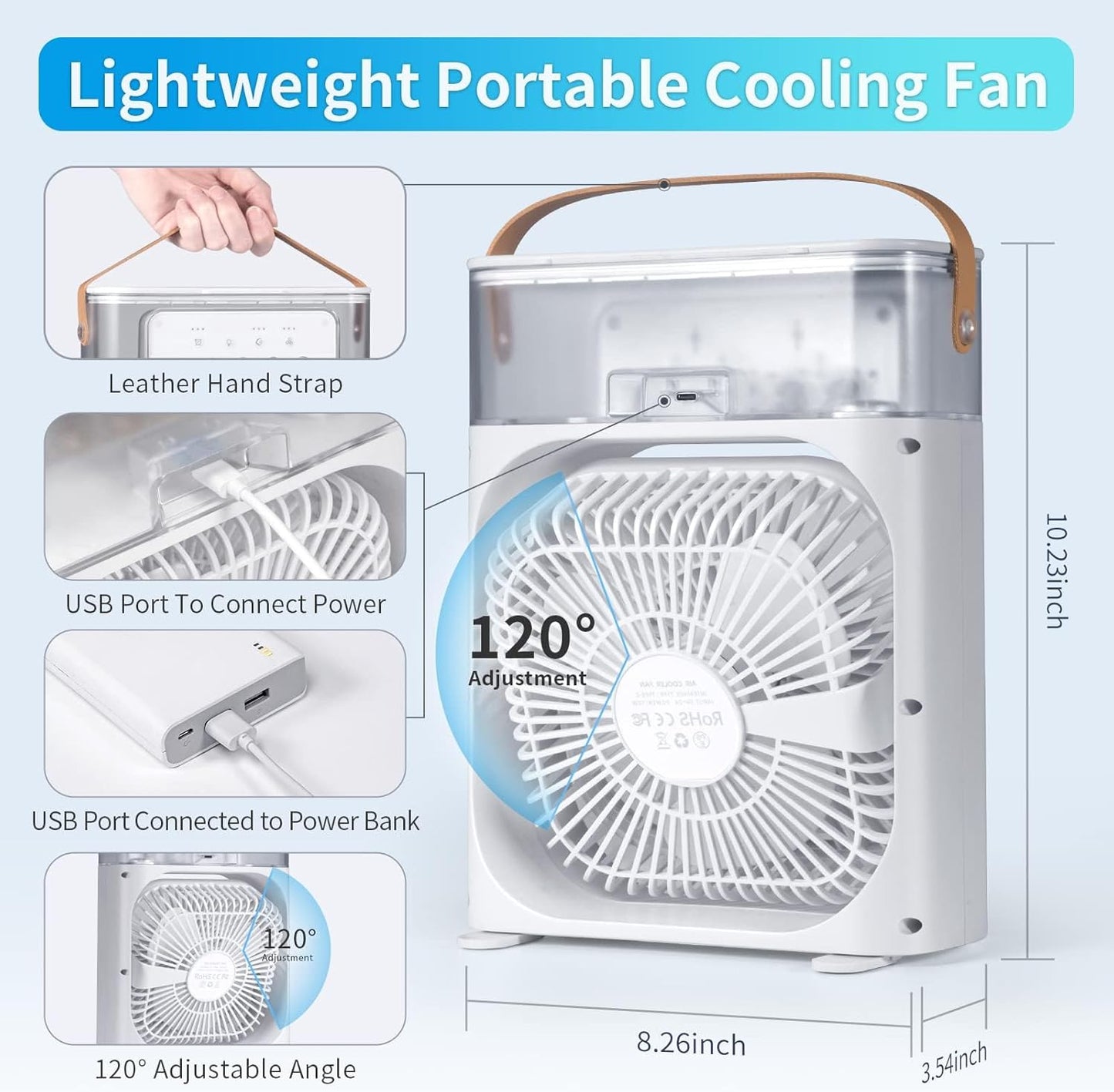 QUIXNOVA Evaporative Mobile Air Conditioners Air Cooler with LED DEMO