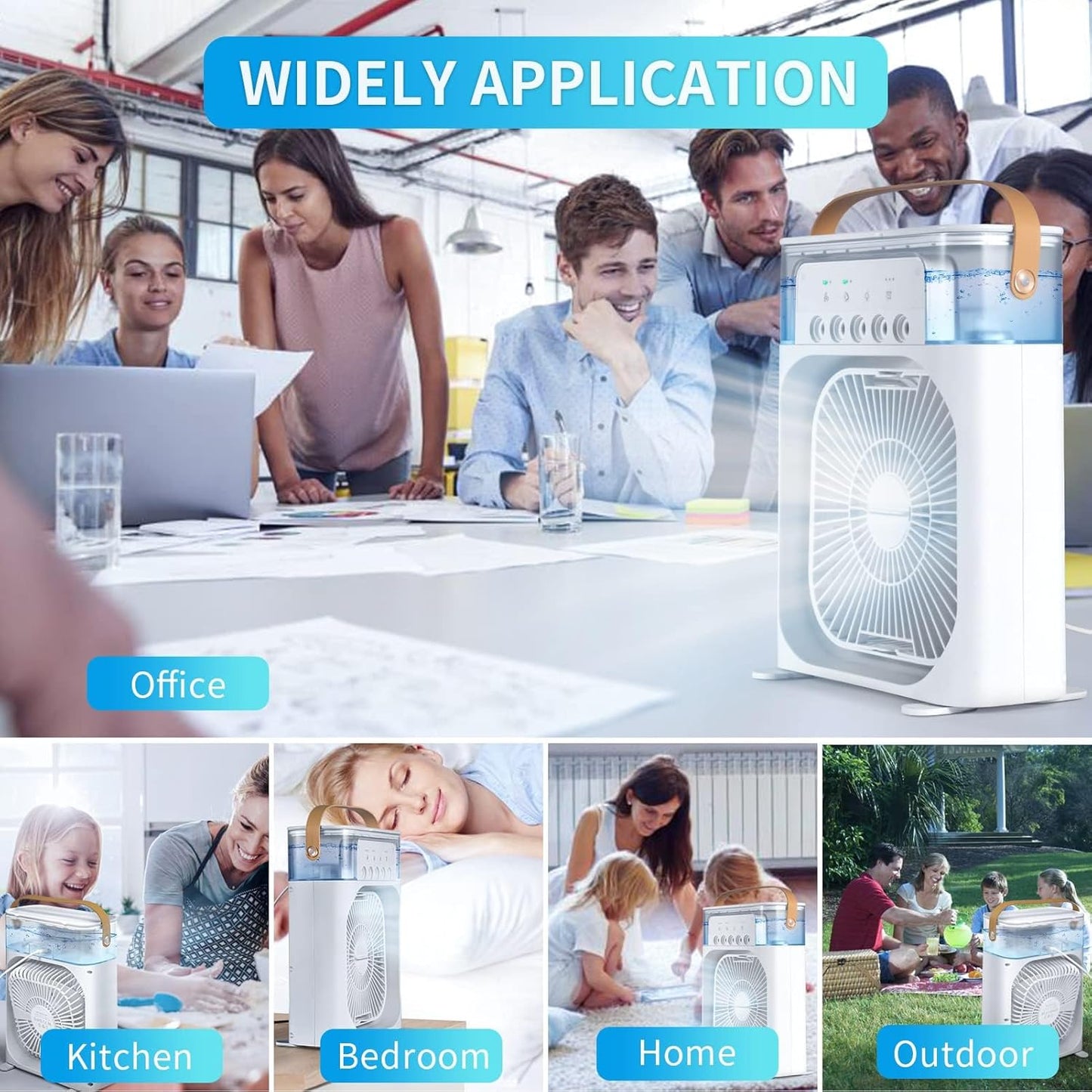 QUIXNOVA Evaporative Mobile Air Conditioners Air Cooler with LED DEMO