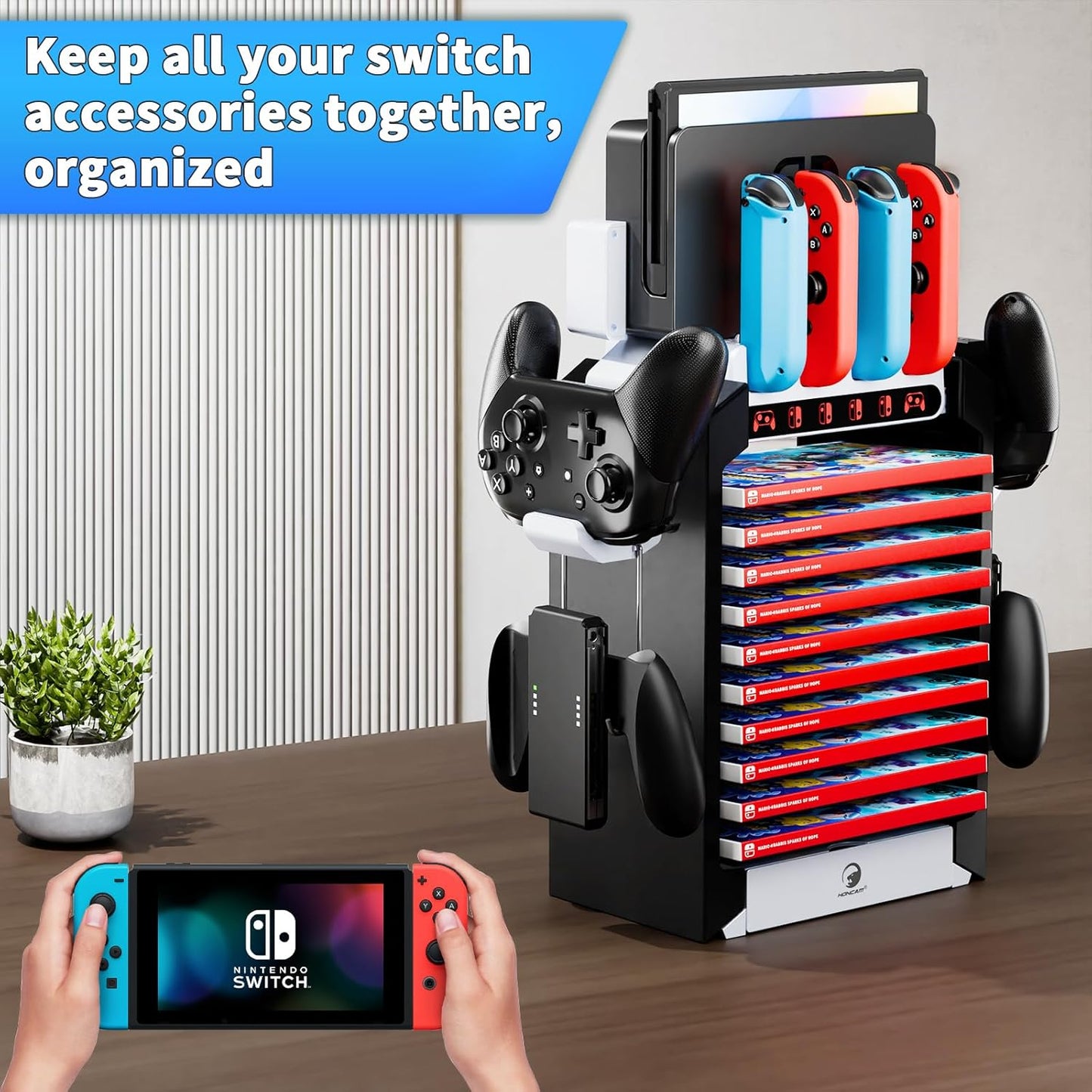 HONCAM Multifunctional Charging Station Organizer with Controller Storage NEW