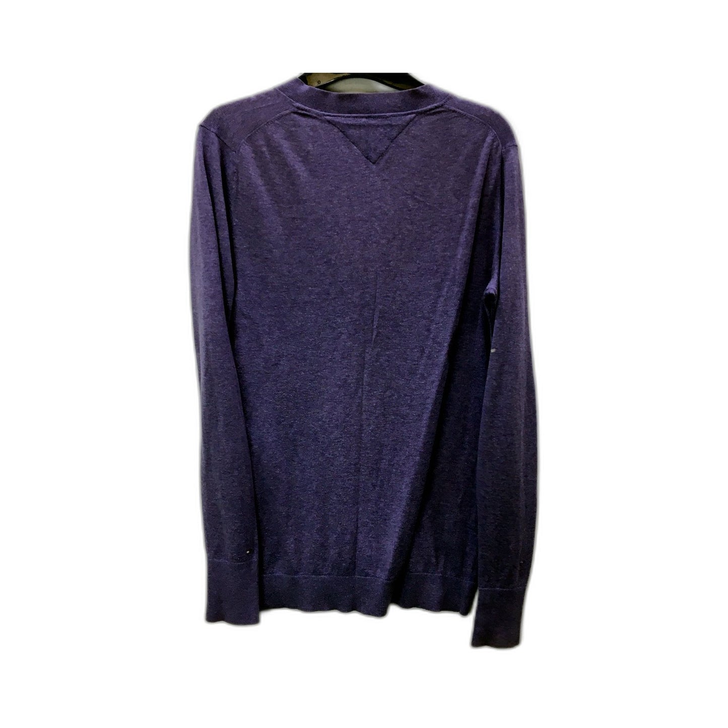 Women's Tommy Hilfiger Purple V-Neck Pullover Sweatshirt in Size Small