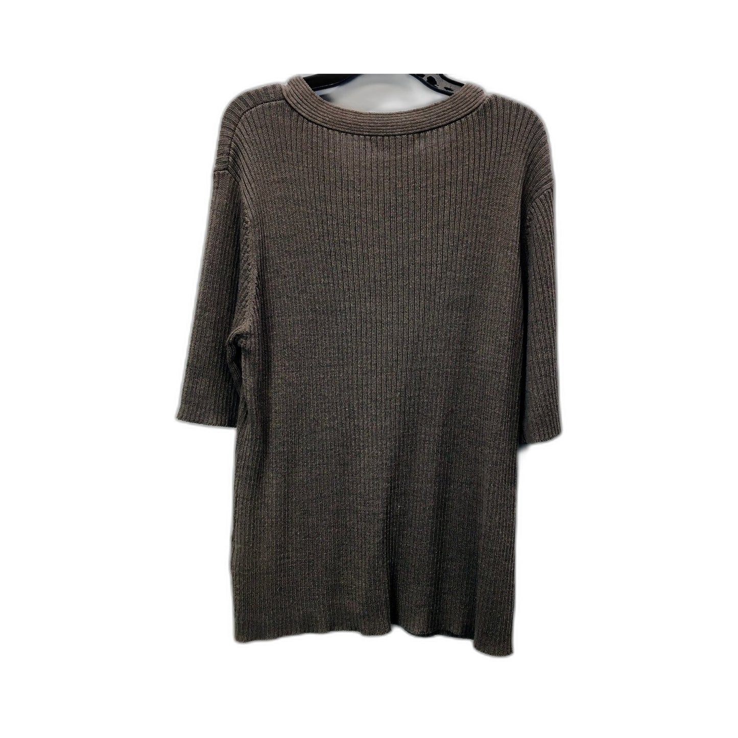 Meredith Womens Oversized Knit Pullover Sweater in Brown, Size XL