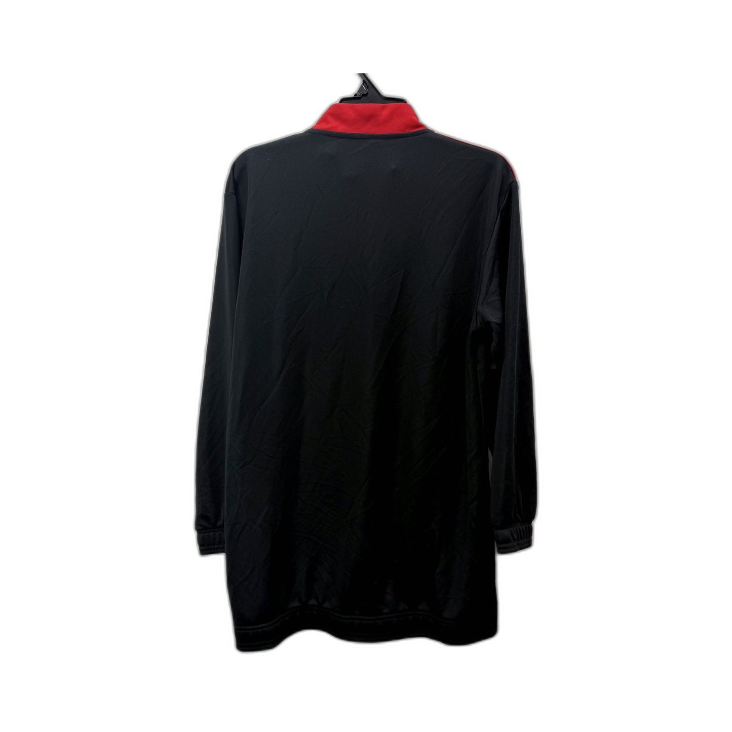 Adidas Mens Lightweight Athletic Soccer Jacket in Black and Red Size S