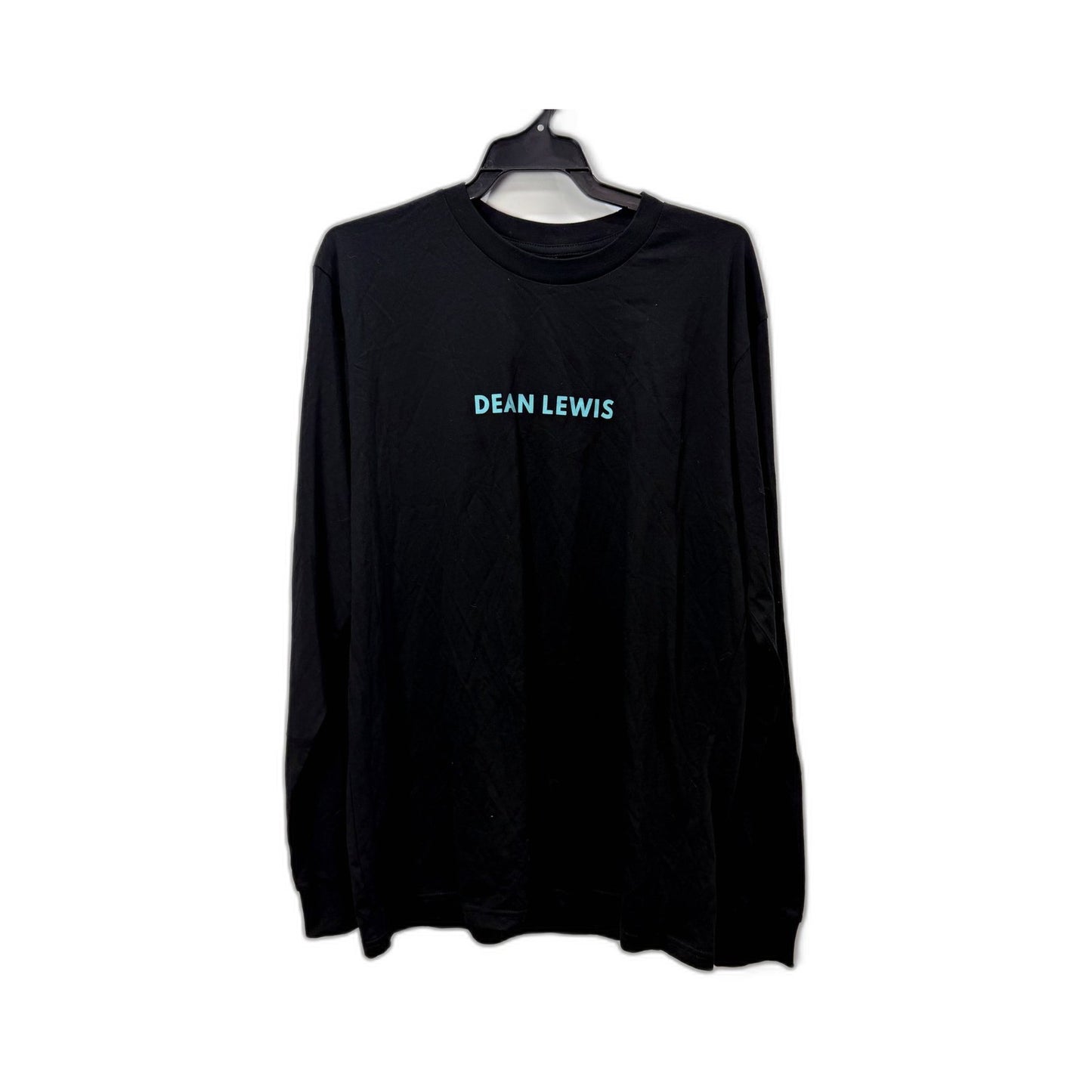 Dean Lewis Mens Black Long Sleeve Graphic Cotton T-Shirt, Size M