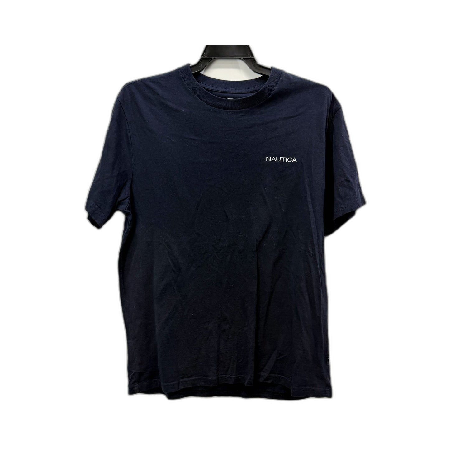 Nautica Mens Navy Blue Cotton Short Sleeve T-Shirt for Small Size