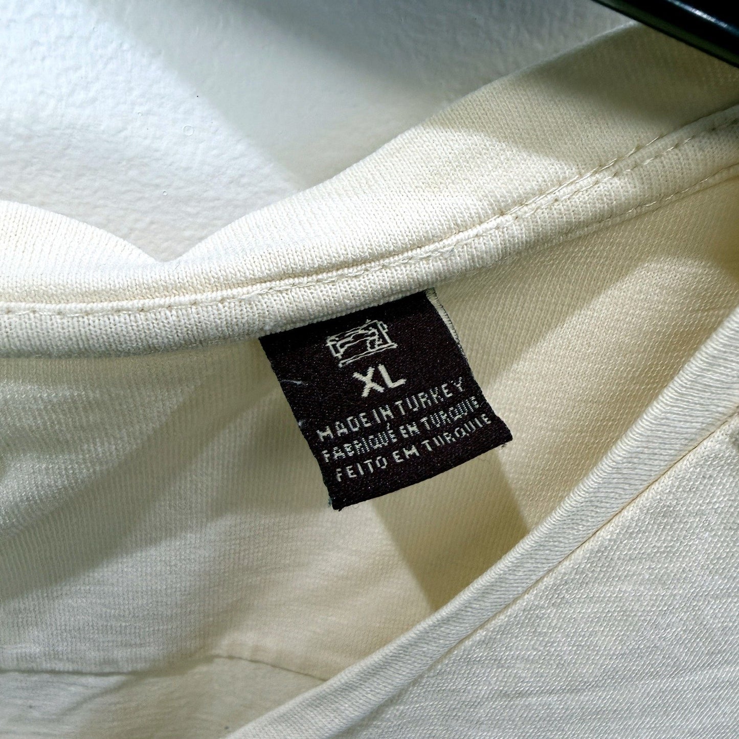 Scotch&Soda Mens Pullover Sweatshirt Beige Cotton V-Neck Pocket Size XL
