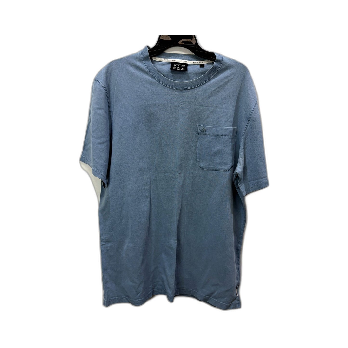 Scotch & Soda Mens Pullover Sweatshirt Sky Blue Comfortable Cotton Size XL