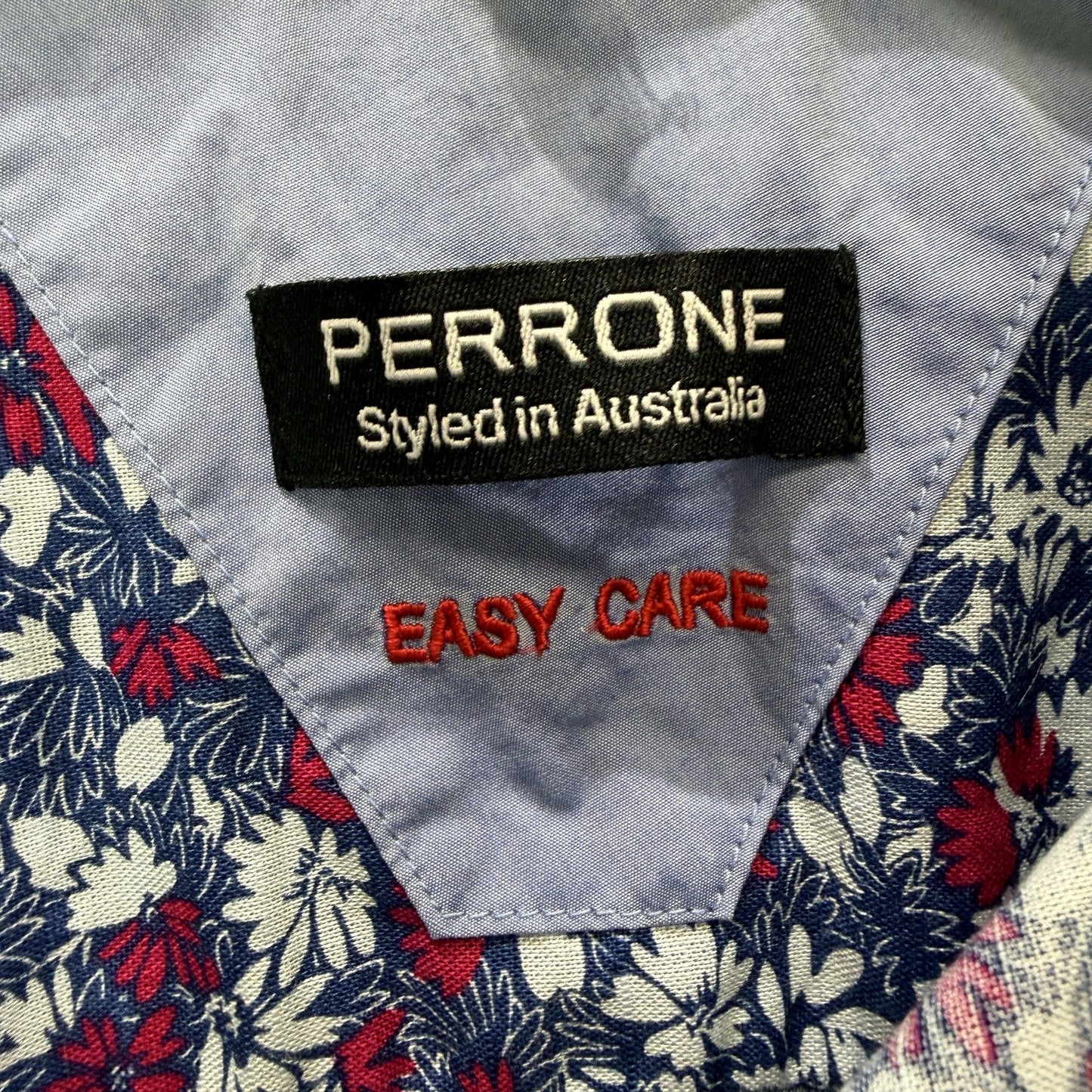 Perrone Mens Button-Down Shirt Floral Print Multi Color Size L