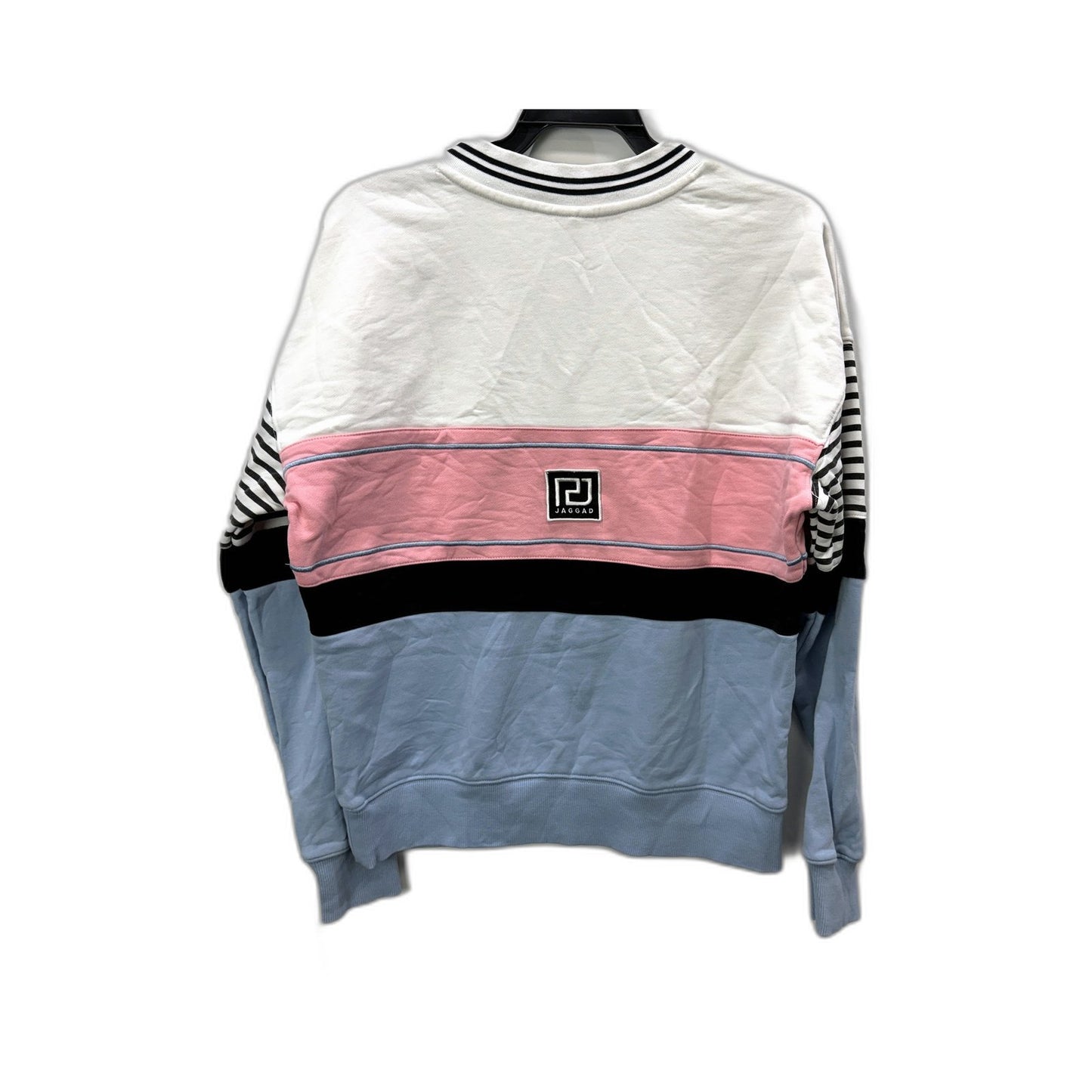 Jaggad Womens Striped Pullover Sweatshirt Cotton Comfortable Multi Color Sz XS