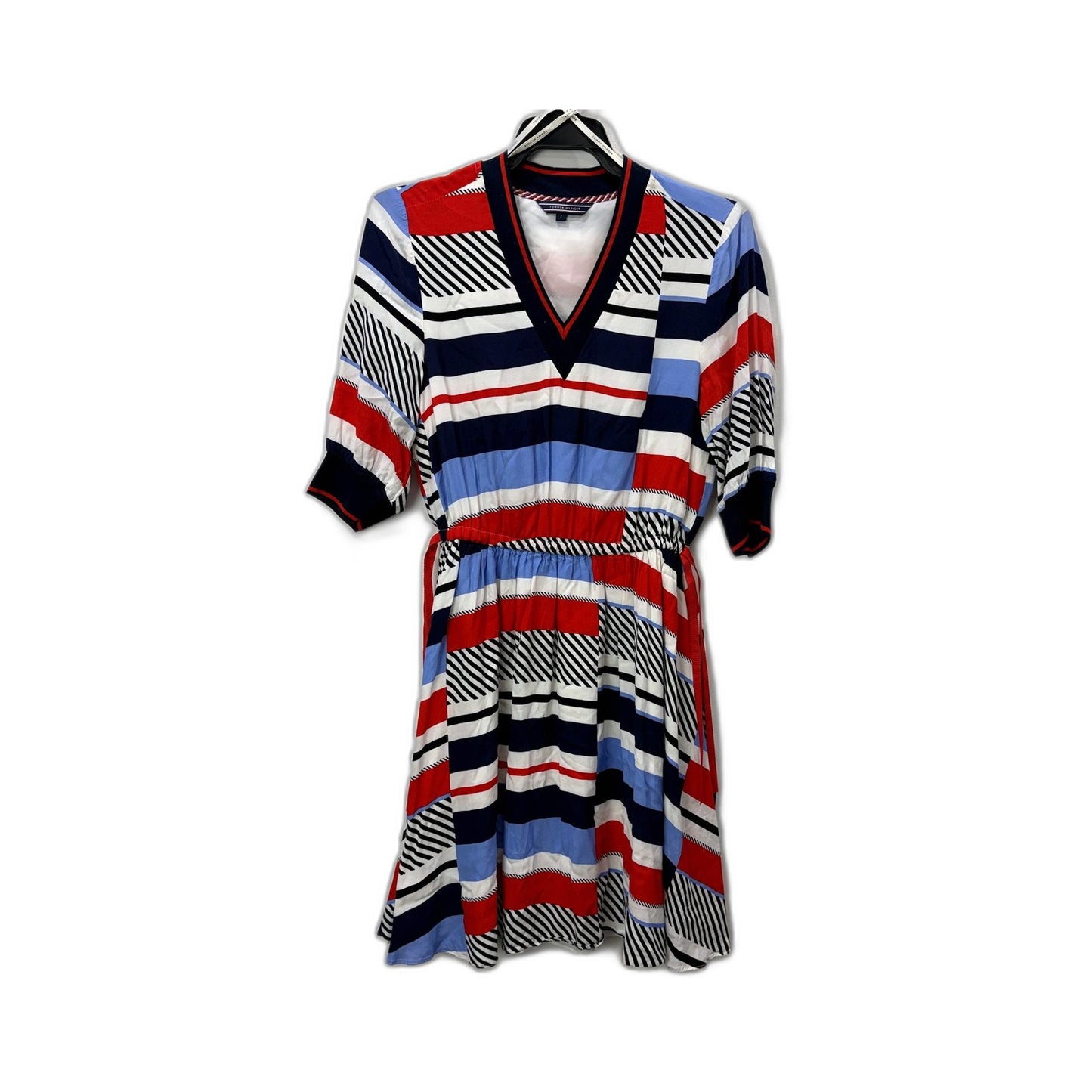 Women's Tommy Hilfiger Striped Multi Color Dress Size 2 NEW