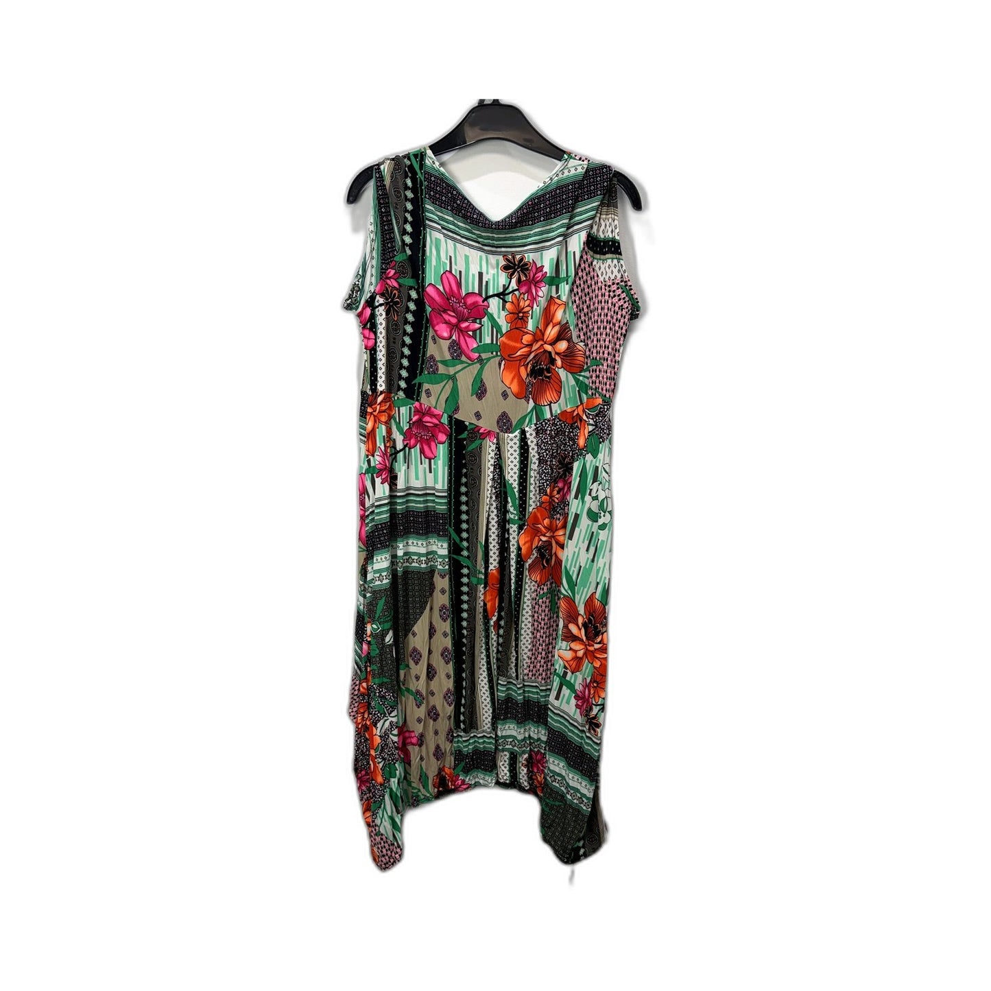 Motto Womens Floral Print Tiered V-Neck Sleeveless Dress by in Size 16 NEW