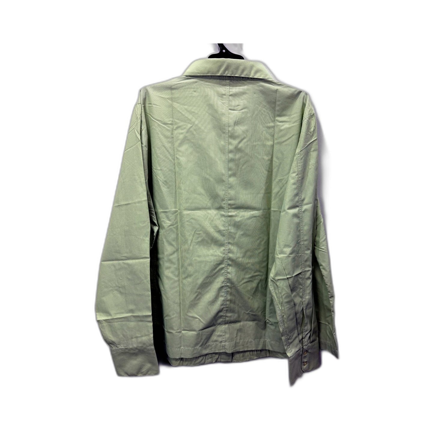 Biz Collection Womens Button-Down Shirt in Green, Size 24 NEW