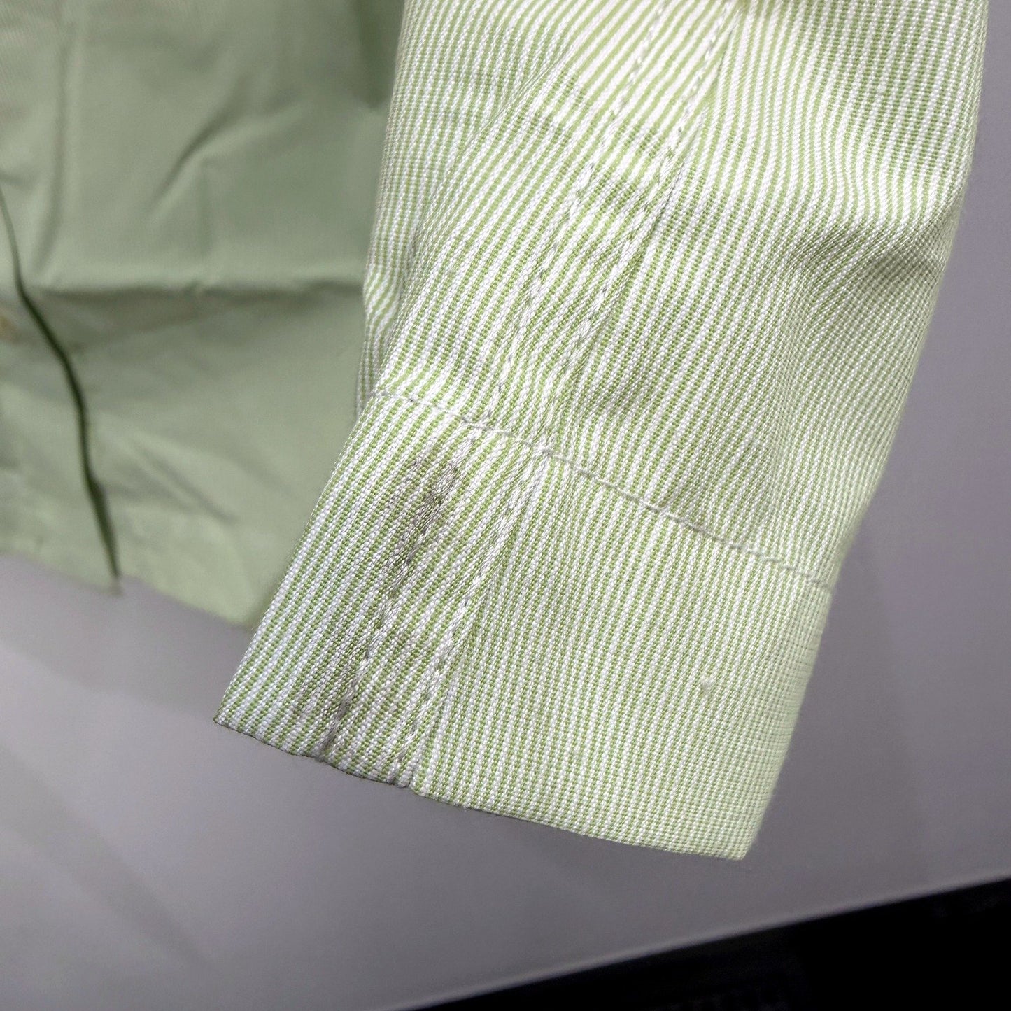 Biz Collection Womens Button-Down Shirt in Green, Size 24 NEW