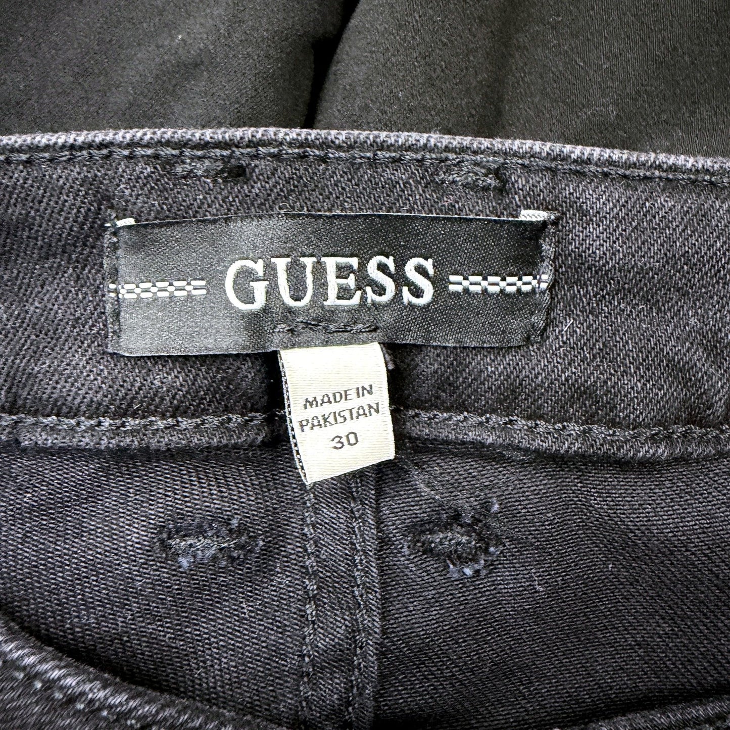 Guess Womens Black Skinny Jeans - Cotton Stretch Denim Size 30 NEW