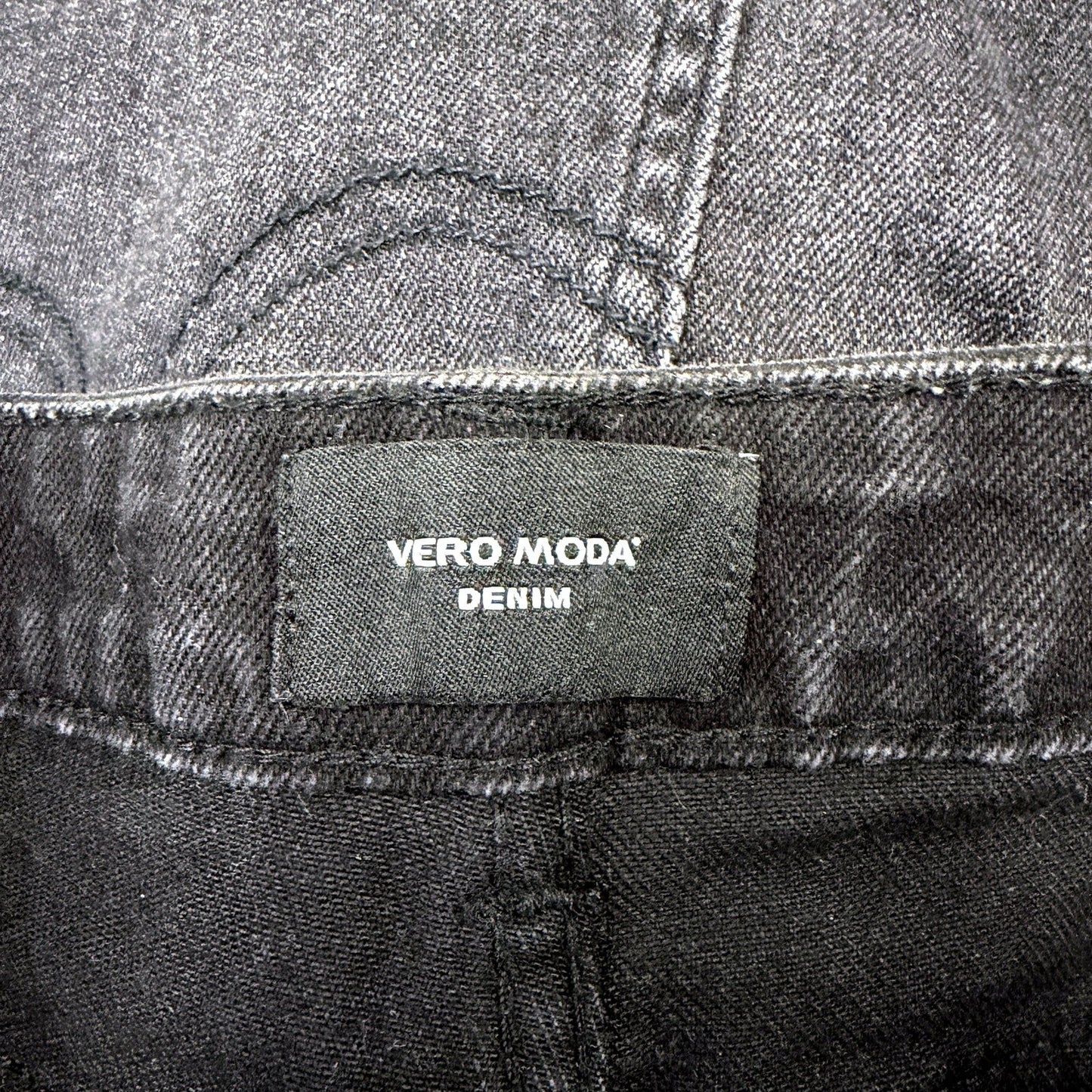 Vero Moda Womens Black Denim Jeans High Waisted Straight Leg Size 29/32