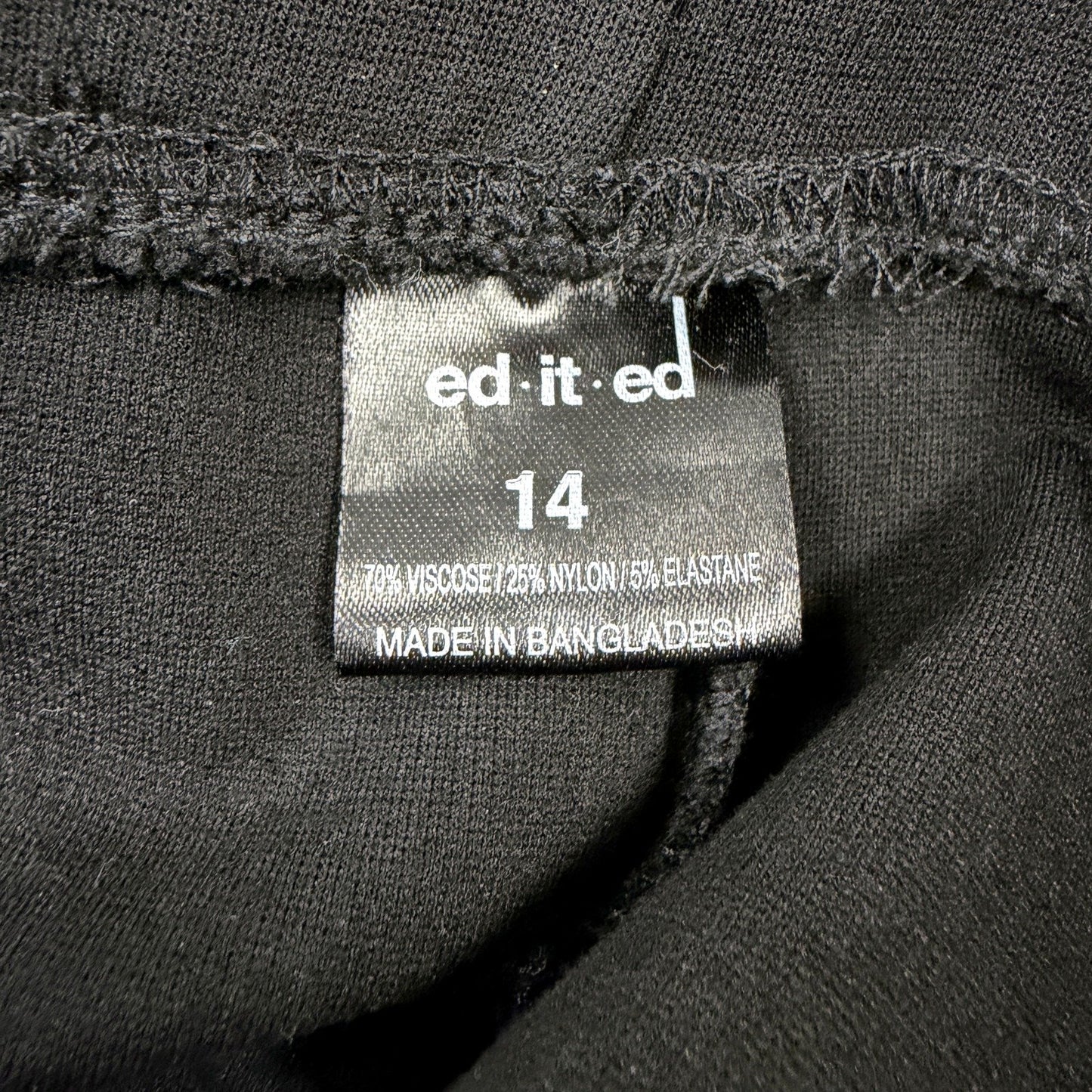 ed.it.ed Womens Black Leggings by - Viscose Nylon Elastane Size 14