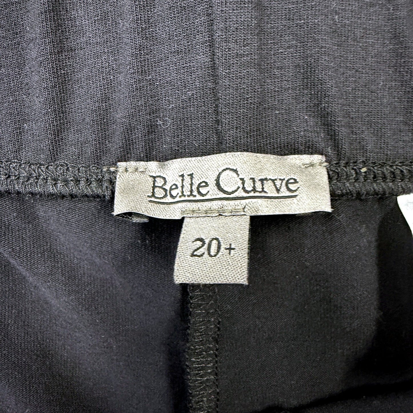 Belle Curve Womens Black Leggings Plus Size 20+ Comfortable Cotton Elastane