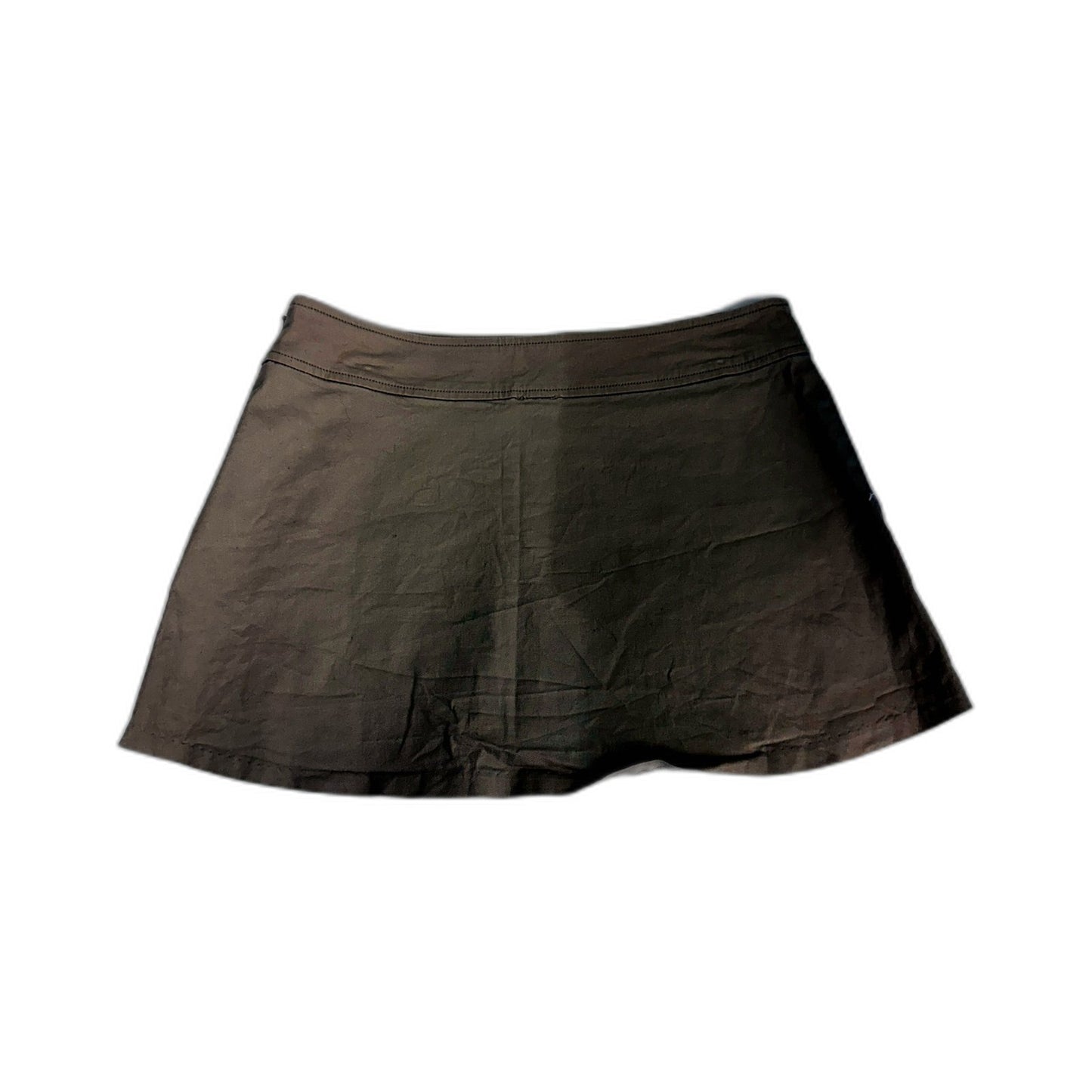 Princess Polly Womens Pleated Skirt with Buckle Closure in Tan Size 10