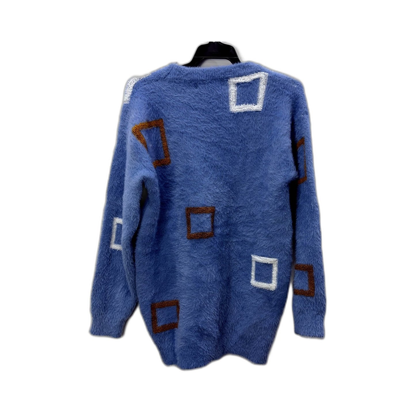 Hourglass Womens Casual Knit Pullover Sweater Comfortable Blue Cozy Knitwear