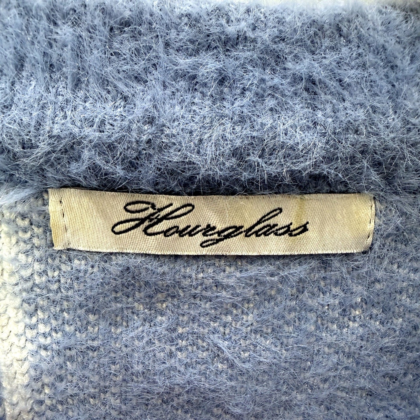 Hourglass Womens Casual Knit Pullover Sweater Comfortable Blue Cozy Knitwear