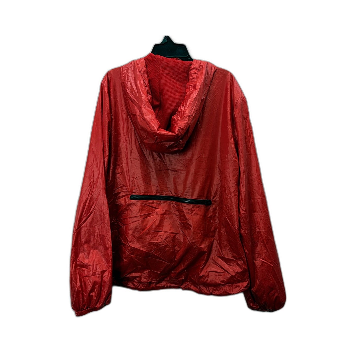 Steve Madden Womens Lightweight Hooded Windbreaker Jacket Bright Red Size S