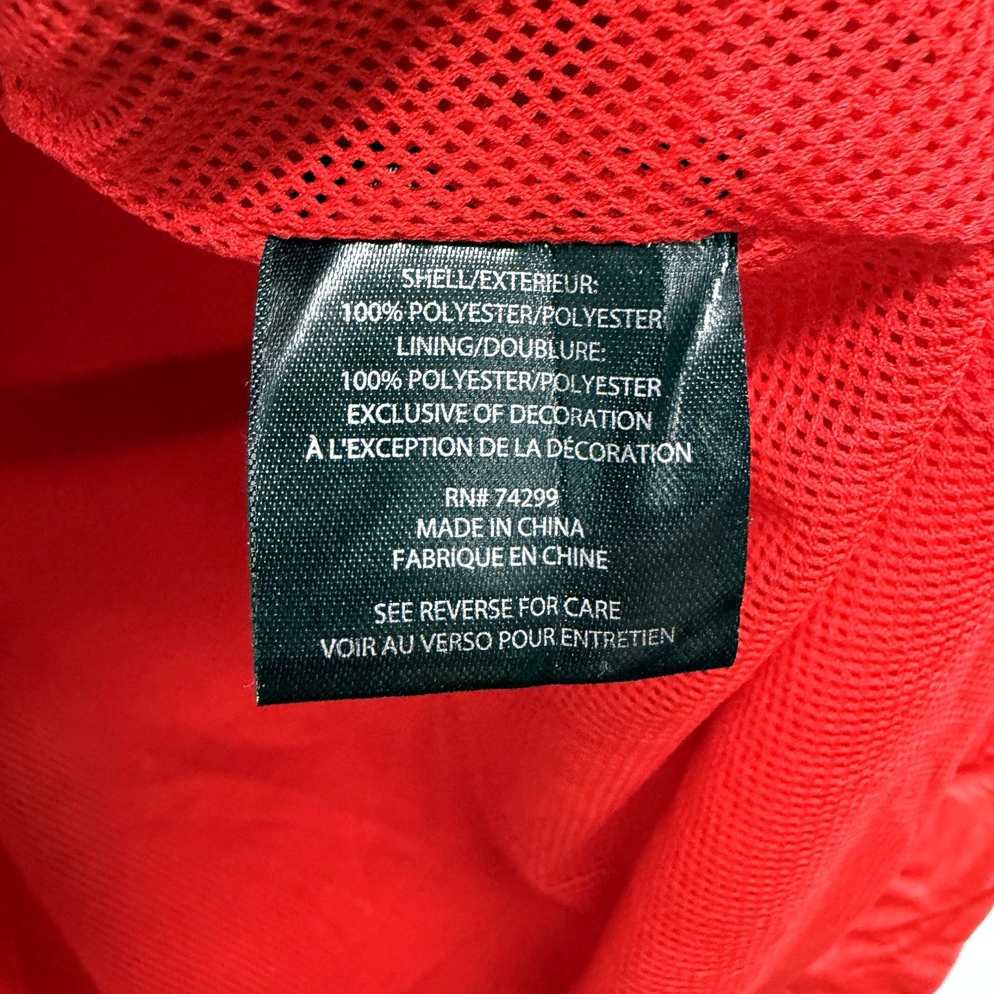 Steve Madden Womens Lightweight Hooded Windbreaker Jacket Bright Red Size S