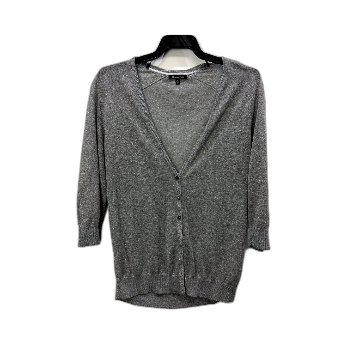 Massimo Dutti Womens Button Front Gray Pullover Sweater Size S