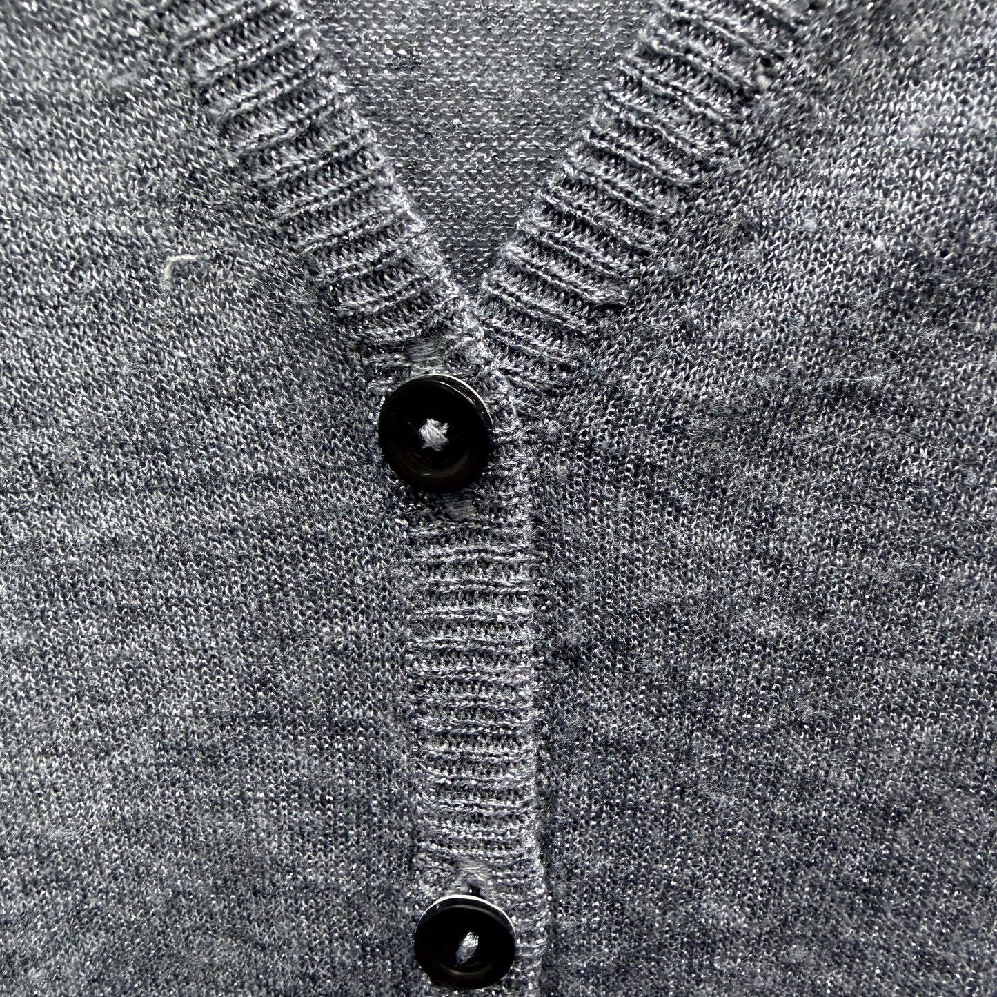 Massimo Dutti Womens Button Front Gray Pullover Sweater Size S