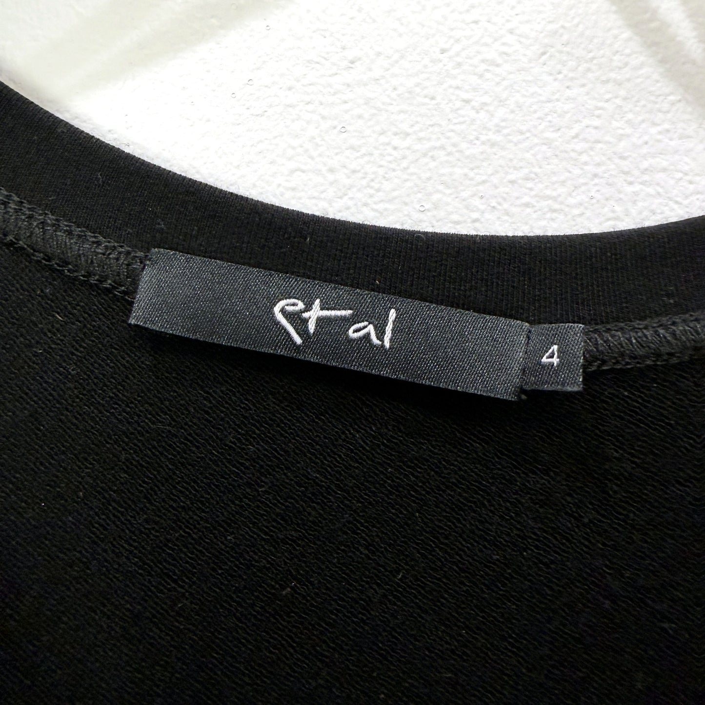 Etal Womens Asymmetric Hem Pullover Dress in Black Rayon Spandex Size 4