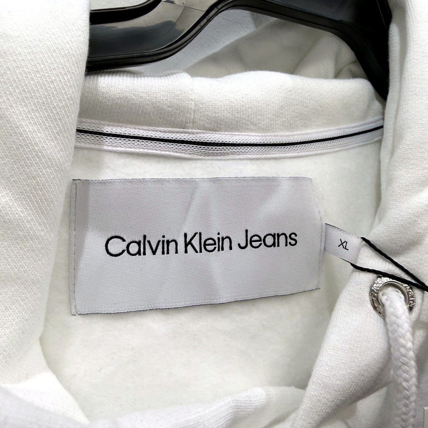 Calvin Klein Mens Pullover Sweatshirt in Bright White, XL Size NEW