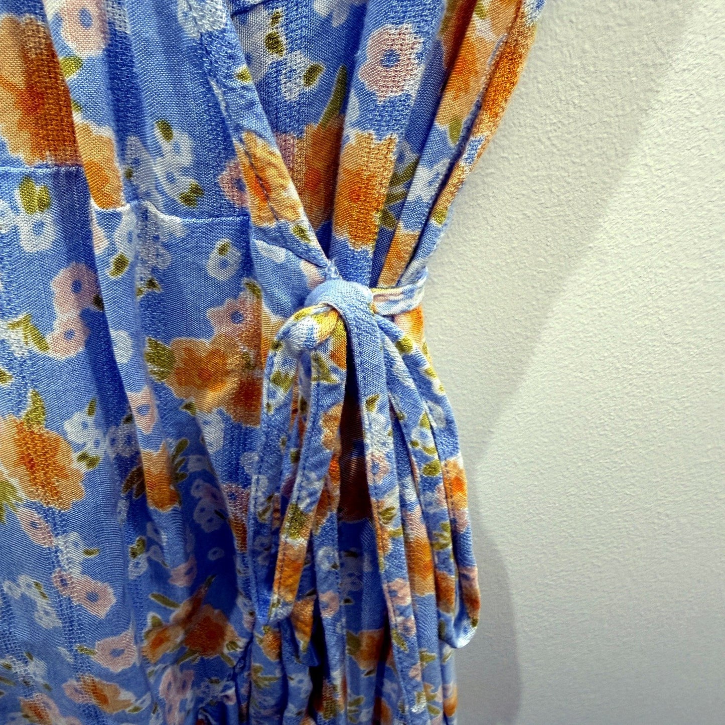 Ghanda Kids Floral Print Dress Vibrant Colors Casual Comfortable Size Teen 10-11