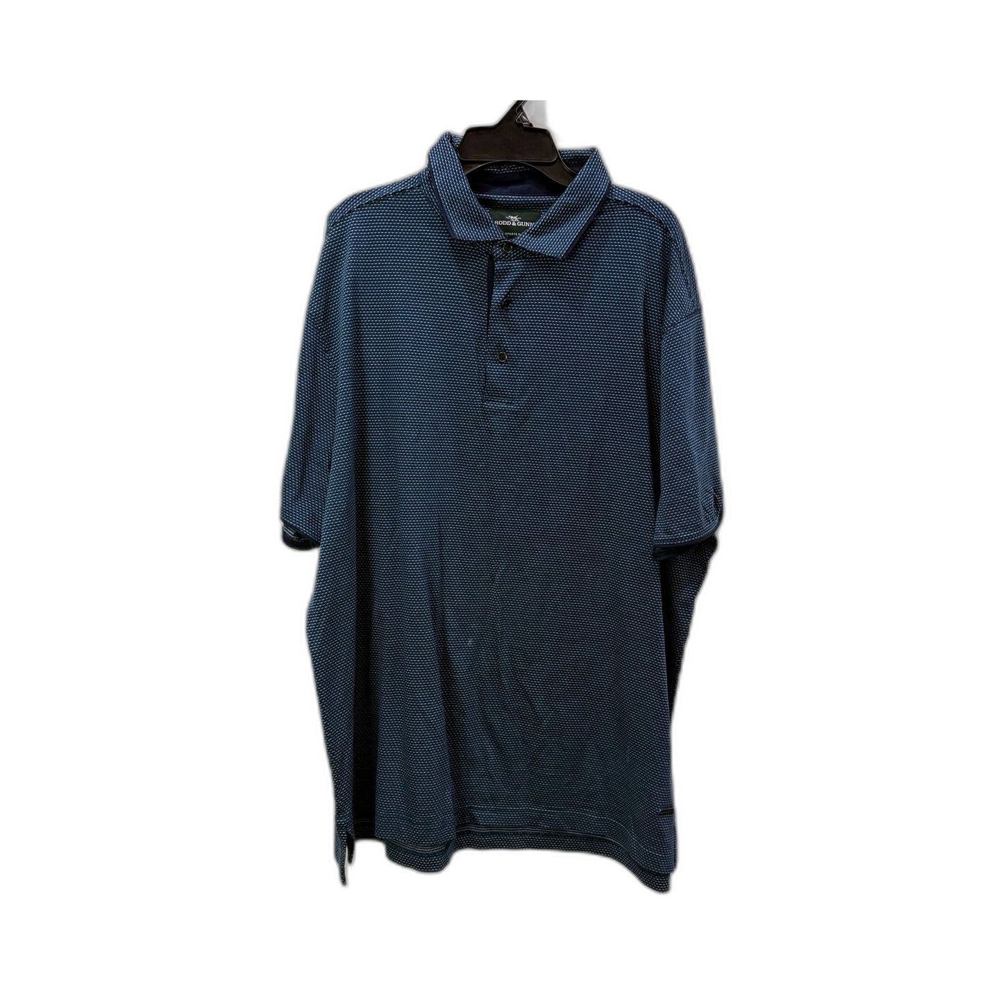 Rodd & Gunn Mens Striped Polo Shirt Navy Blue Cotton Sports Fit Size 2XL