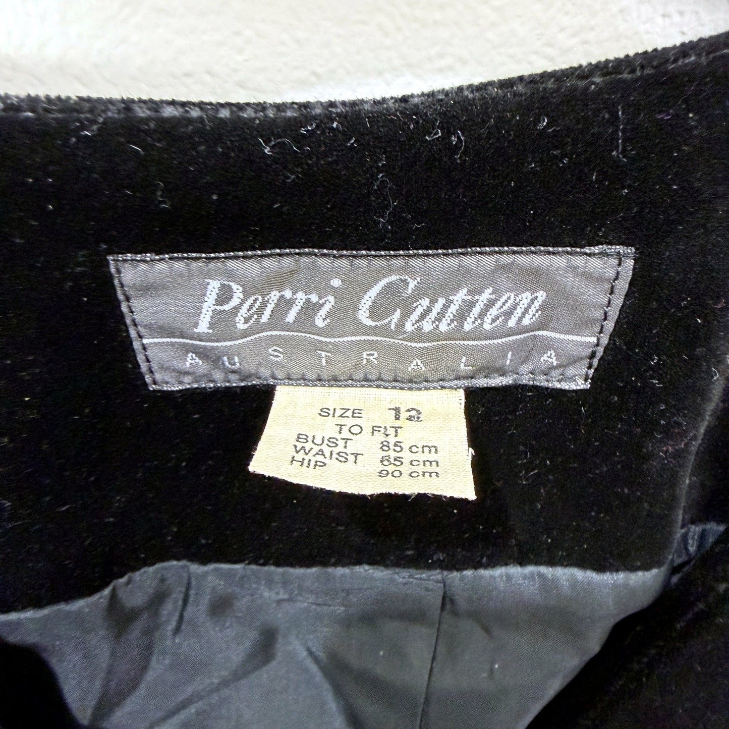 Perry Cutten Womens Black Velvet Blazer Formal Jacket Size 12