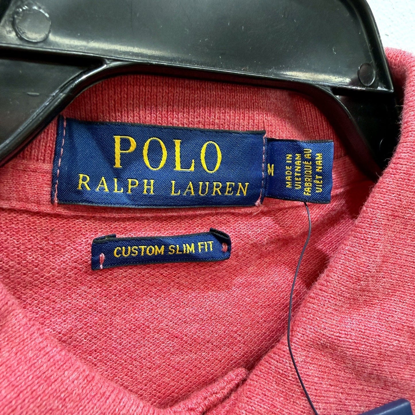 Polo Ralph Lauren Mens Pink Cotton Slim Fit Shirt Size M NEW