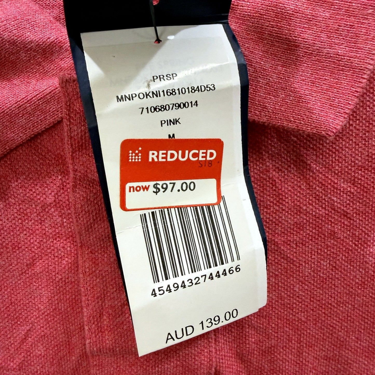 Polo Ralph Lauren Mens Pink Cotton Slim Fit Shirt Size M NEW