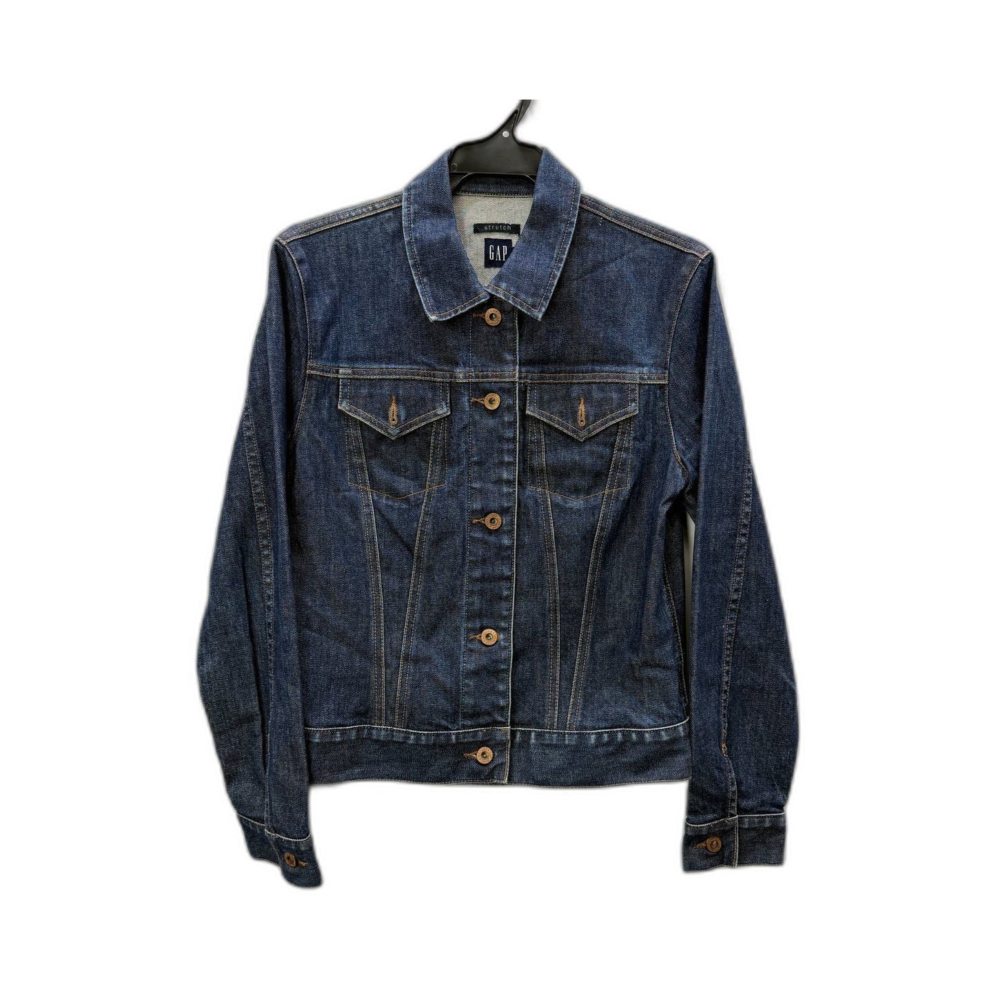 GAP Womens Dark Blue Denim Jacket - Casual Cotton Outerwear Size M